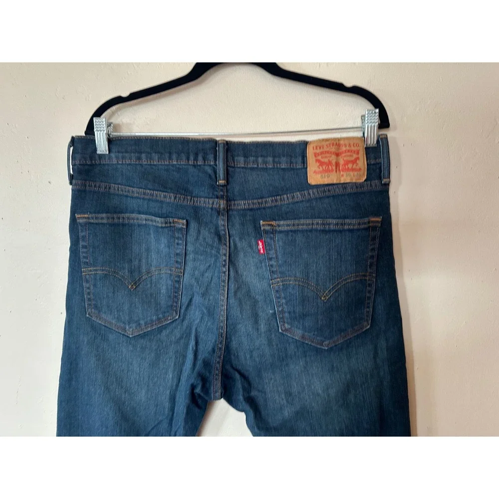 Levis 510 Skinny Fit Jeans Mens 36x30 Medium Wash Blue Denim Pants